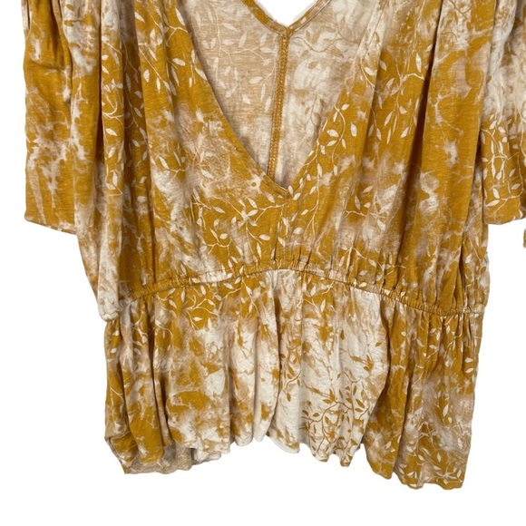 Free People Size Large Abracadabra Cold Shoulder Floral Top Blouse OB385518 - Picture 10 of 16